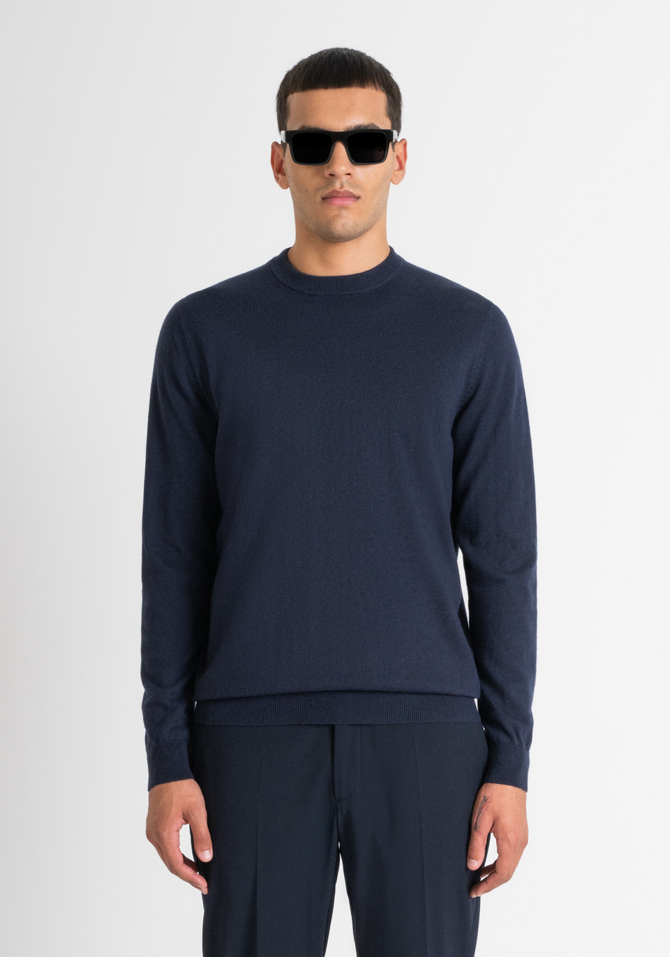 pull regular fit en cachemire melange