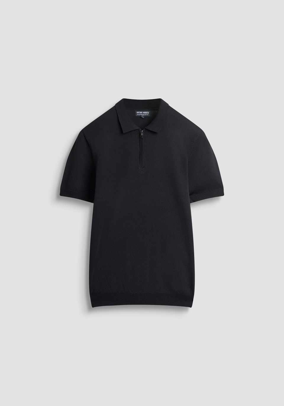 POLO SLIM FIT EN HILO MEZCLA VISCOSA CON CREMALLERA - Antony Morato Online Shop