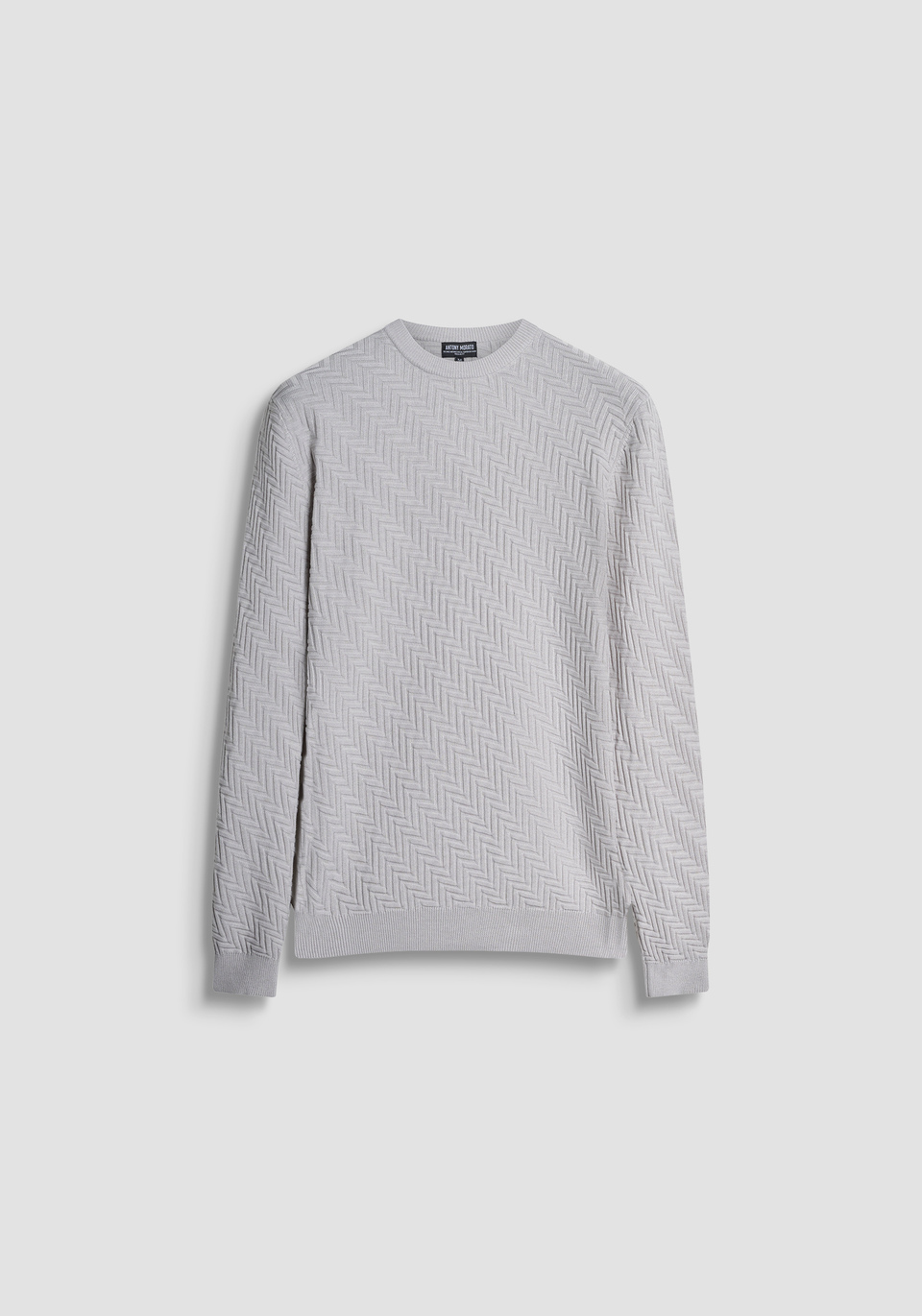 REGULAR FIT SWEATER IN WOOL WITH GEOMETRIC PATTERN - Antony Morato Online Shop