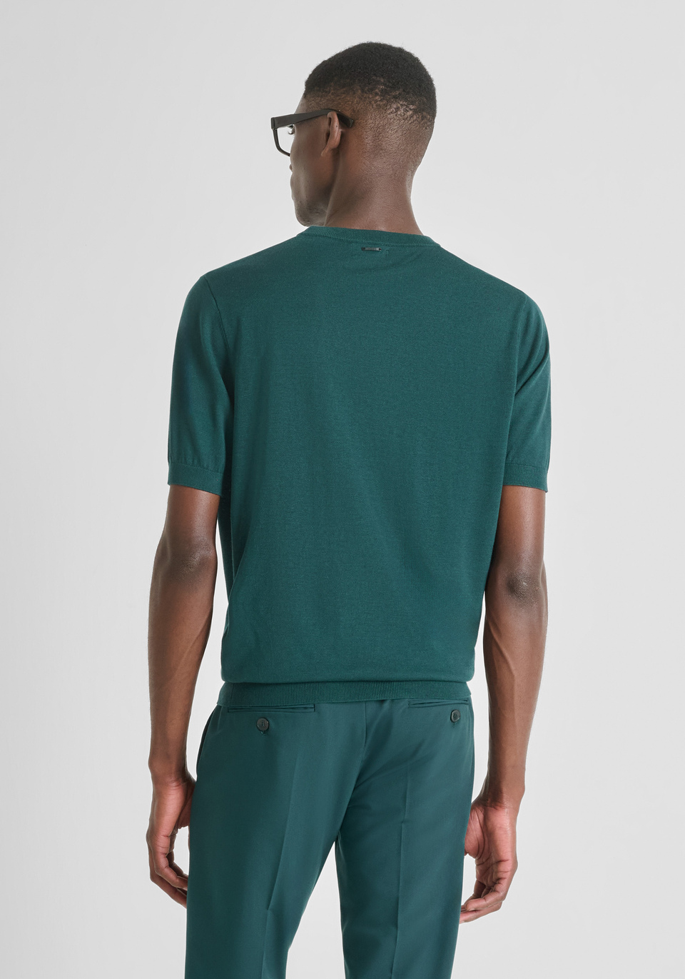 SUÉTER DE MANGA CORTA REGULAR FIT EN MEZCLA DE LANA - Antony Morato Online Shop