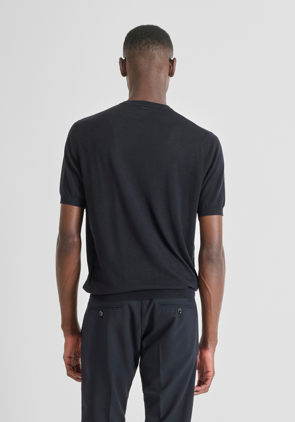 SHORT SLEEVE REGULAR FIT SWEATER IN WOOL BLEND - Antony Morato Online Shop