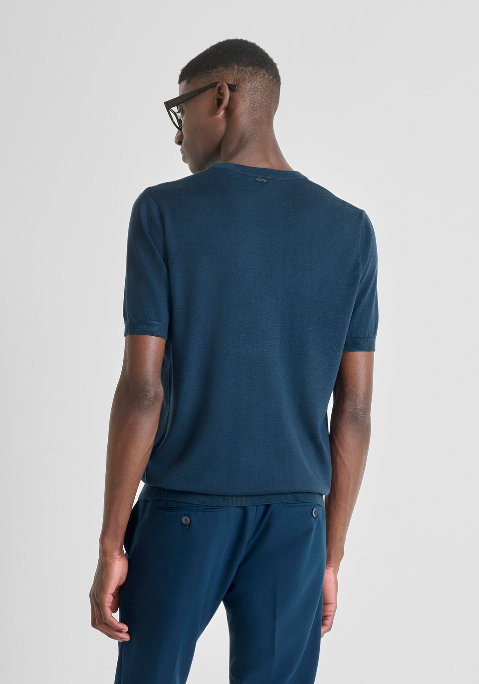 SUÉTER DE MANGA CORTA REGULAR FIT EN MEZCLA DE LANA - Antony Morato Online Shop