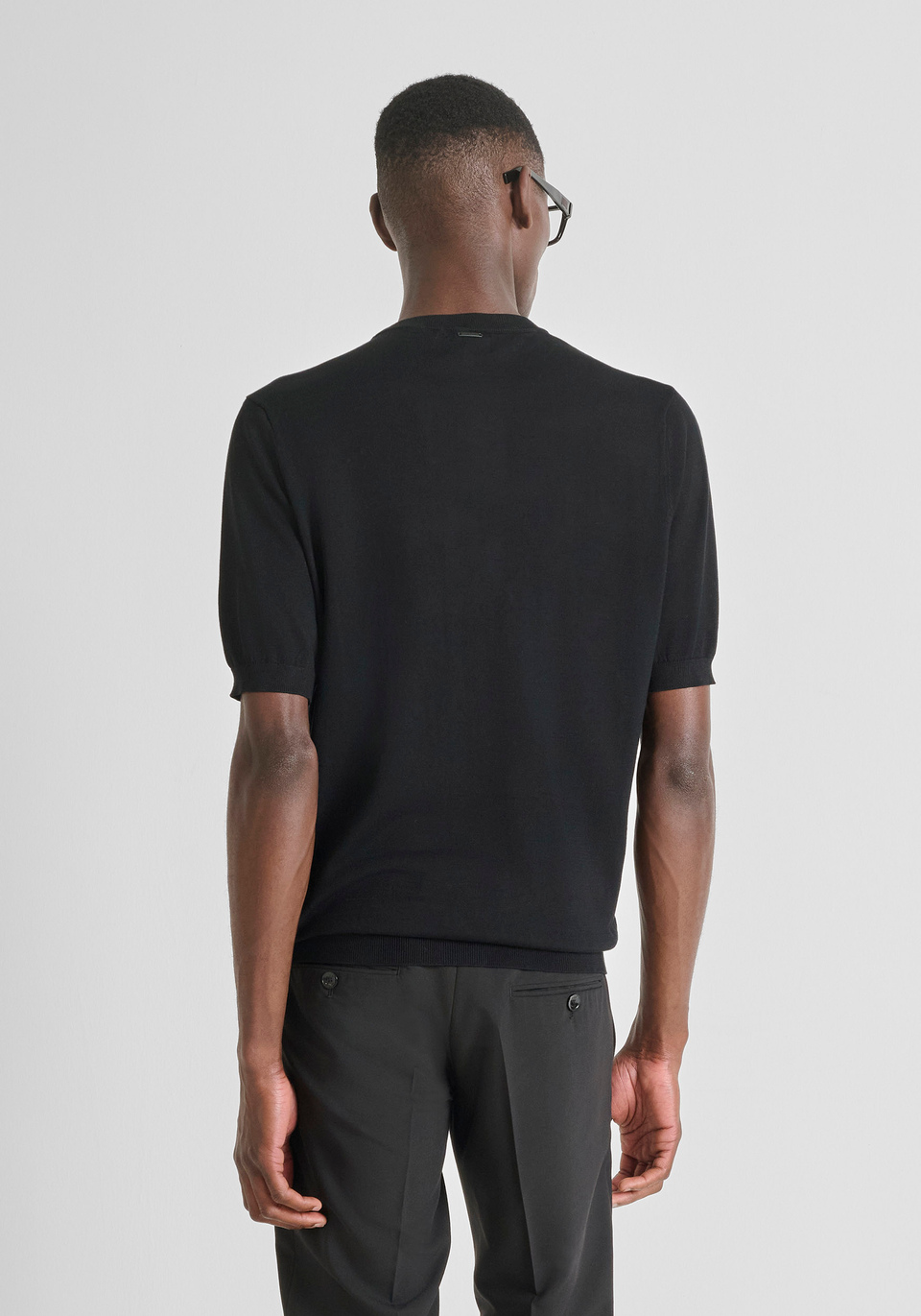 SUÉTER DE MANGA CORTA REGULAR FIT EN MEZCLA DE LANA - Antony Morato Online Shop