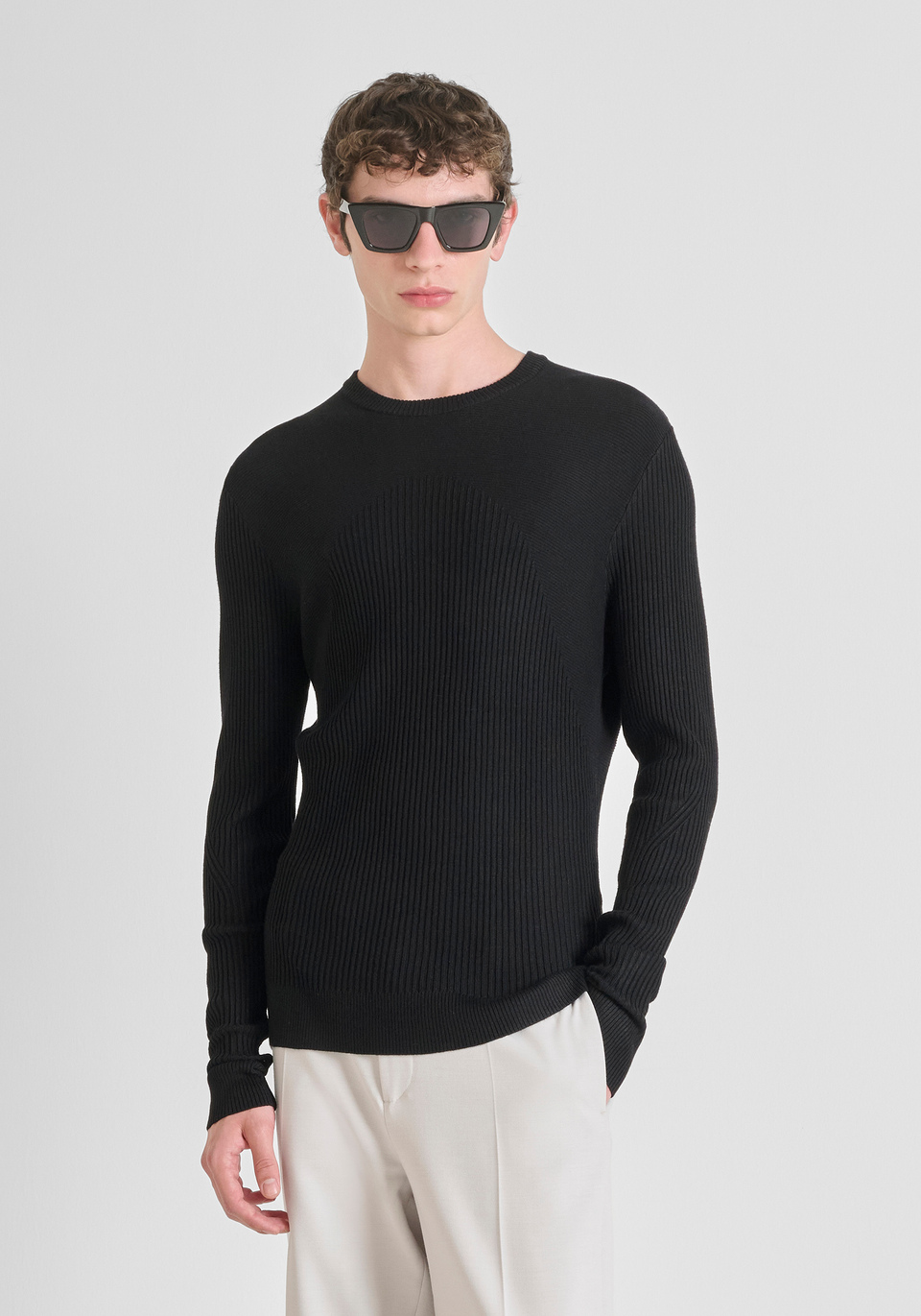 SLIM FIT STRETCH VISCOSE BLEND JERSEY - Antony Morato Online Shop