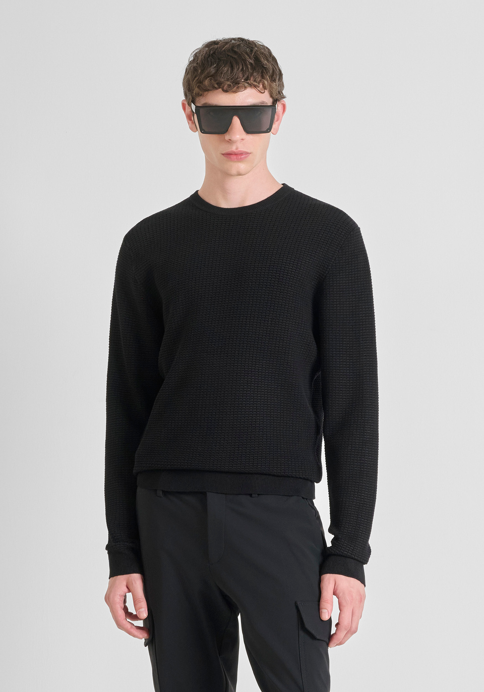 PULL COUPE REGULAR EN MÉLANGE DE VISCOSE - Antony Morato Online Shop PULL COUPE REGULAR EN MÉLANGE DE VISCOSE - Antony Morato Online Shop
