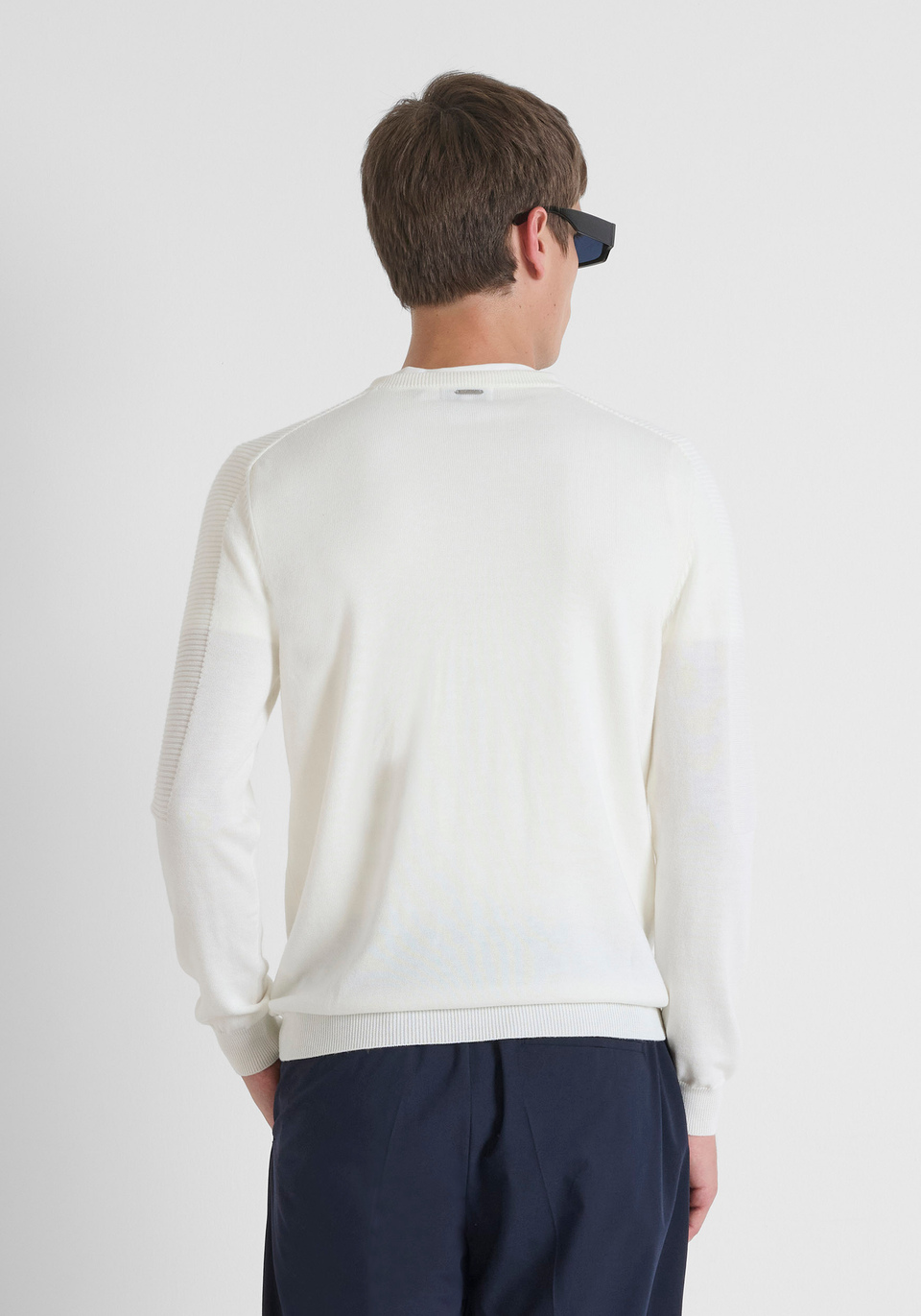 REGULAR FIT MERINO WOOL BLEND JERSEY - Antony Morato Online Shop