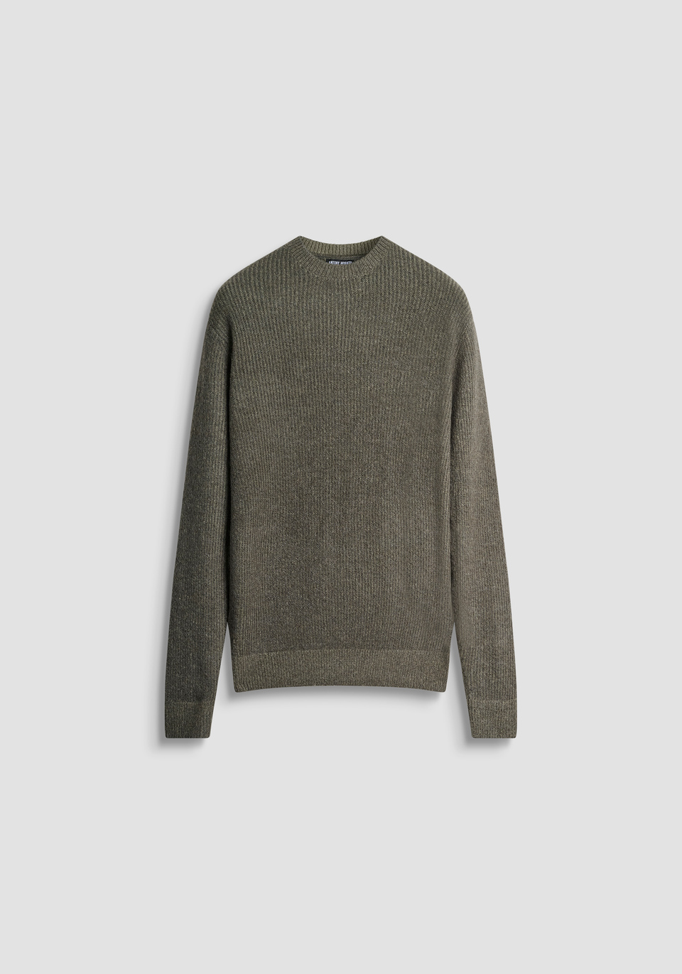 REGULAR FIT SWEATER IN WORKED MOHAIR WOOL BLEND | Antony Morato