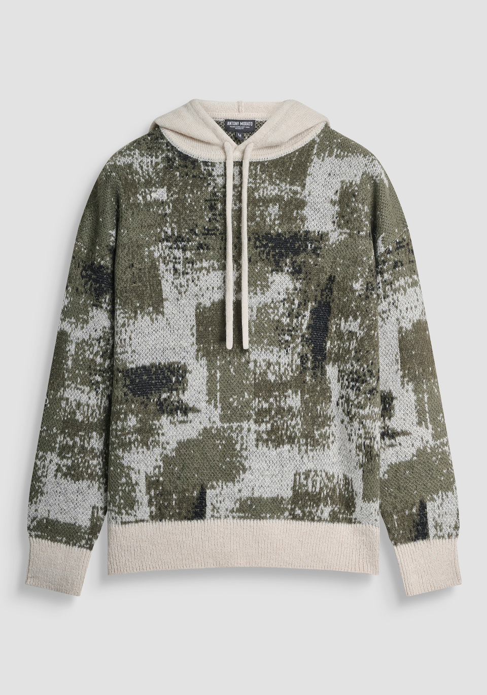 SUDADERA CON CAPUCHA RELAXED FIT EN HILO CÁLIDO - Antony Morato Online Shop