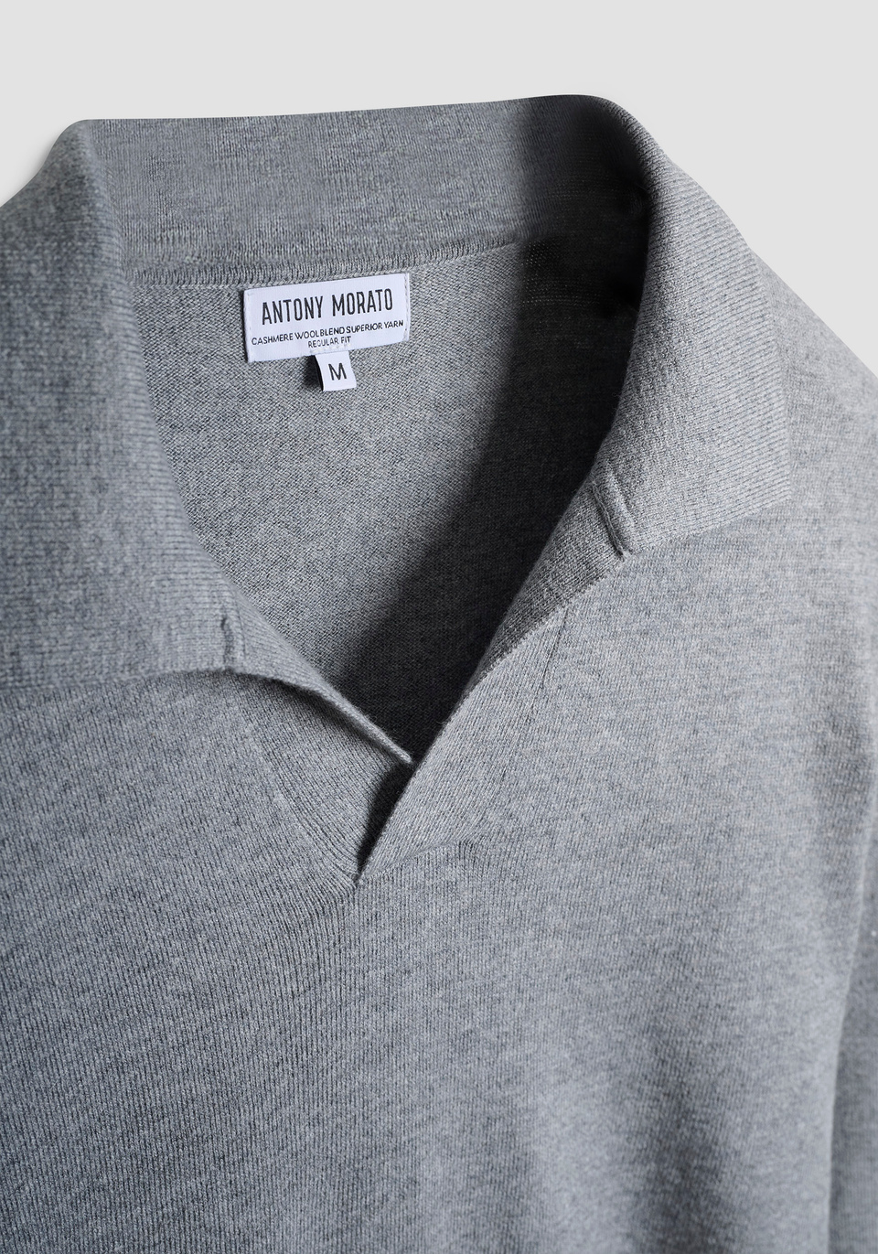 REGULAR FIT WOOL AND CASHMERE BLEND SWEATER WITH COLLAR - Antony Morato Online Shop