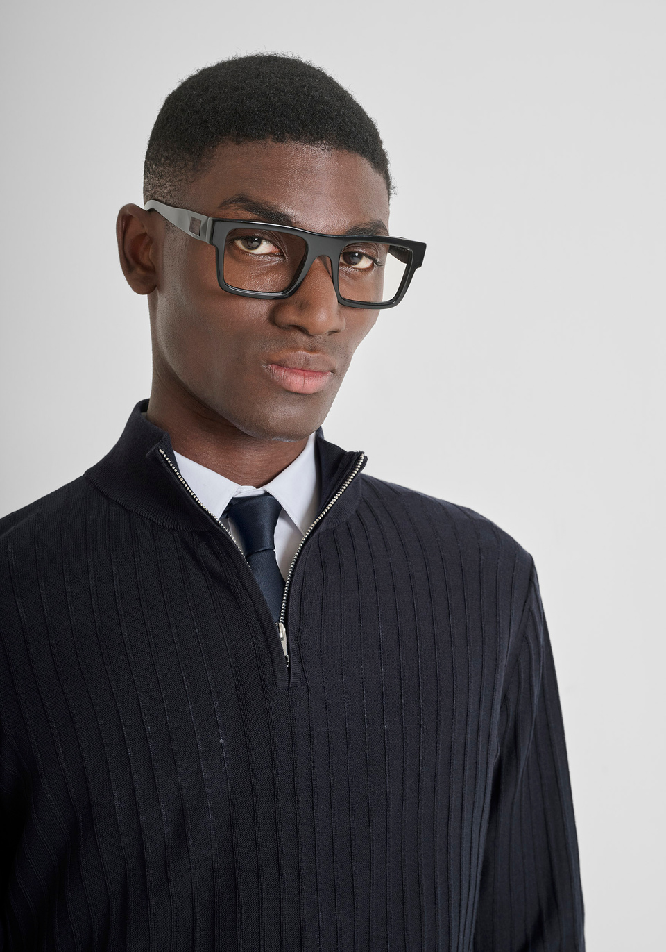 MAGLIA SLIM FIT IN MISTO LANA CON ZIP - Antony Morato Online Shop