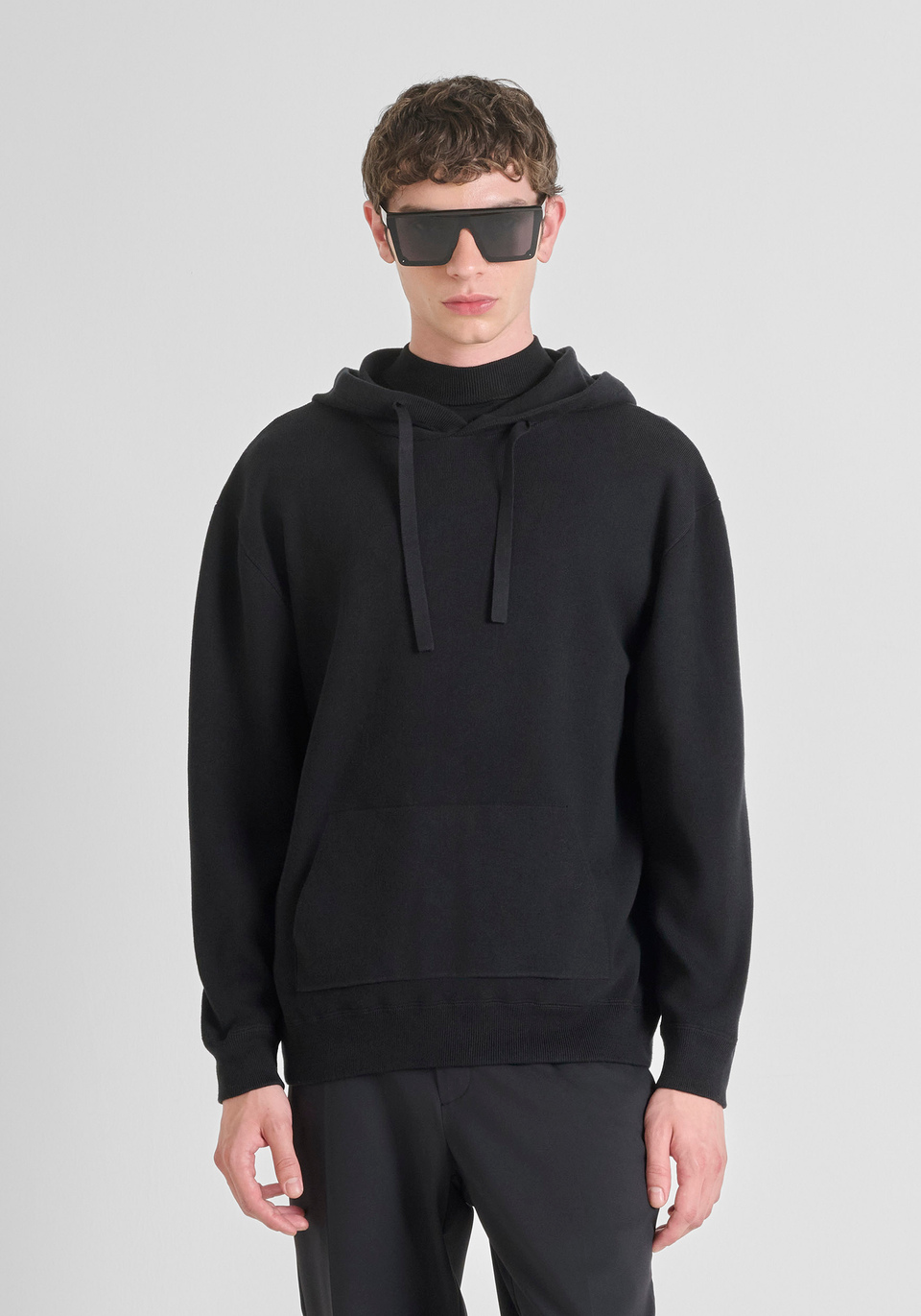 RELAXED FIT COTTON BLEND HOODIE SOFT TOUCH - Antony Morato Online Shop