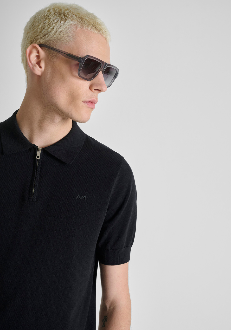 REGULAR-FIT SHORT-SLEEVED POLO SHIRT IN A SOFT COTTON BLEND WITH
