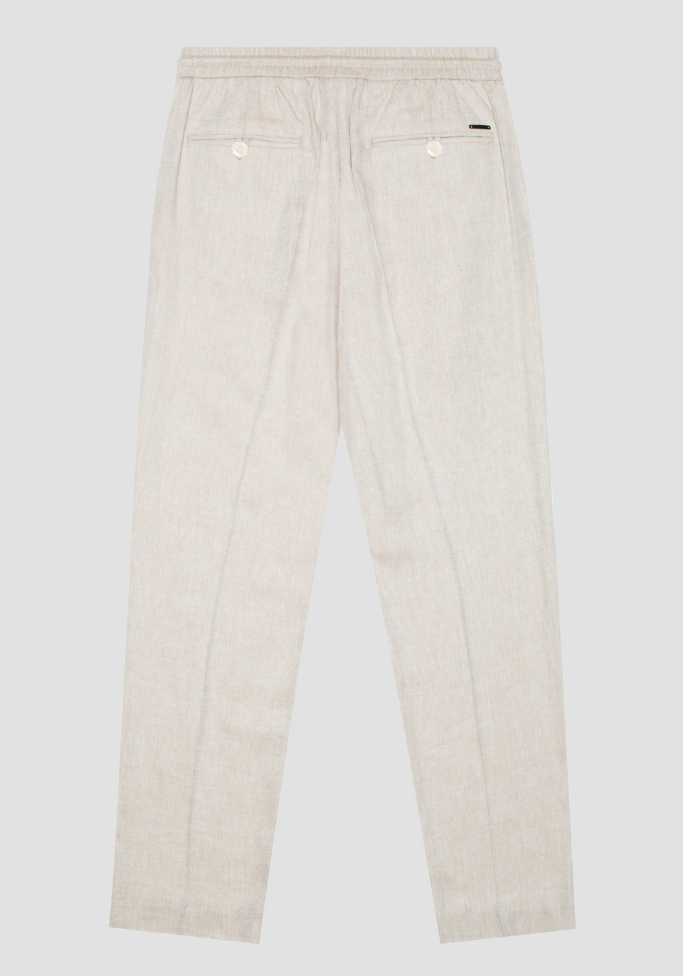 REGULAR FIT "NEIL" LINEN BLEND PANTS WITH DRAWSTRING - Antony Morato Online Shop