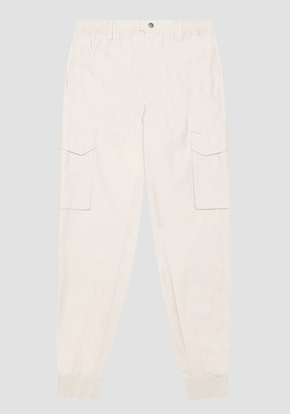 REGULAR FIT CARGO TROUSERS IN COTTON BLEND WITH ELASTICATED WAISTBAND AND VELCRO CLOSURE AT THE BOTTOM - Antony Morato Online Shop