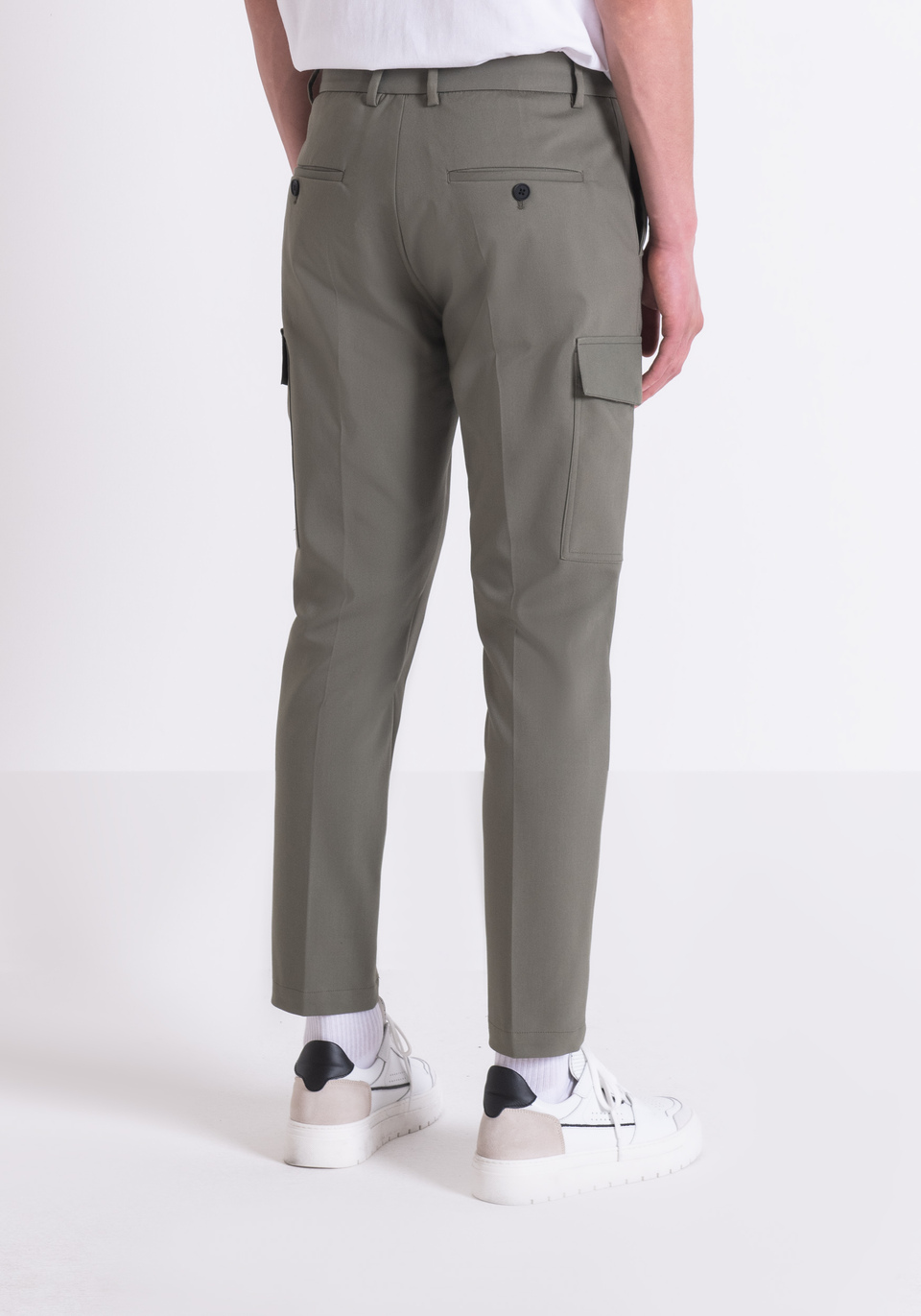 "BJORN" SKINNY FIT TROUSERS IN ELASTIC COTTON BLEND FABRIC - Antony Morato Online Shop