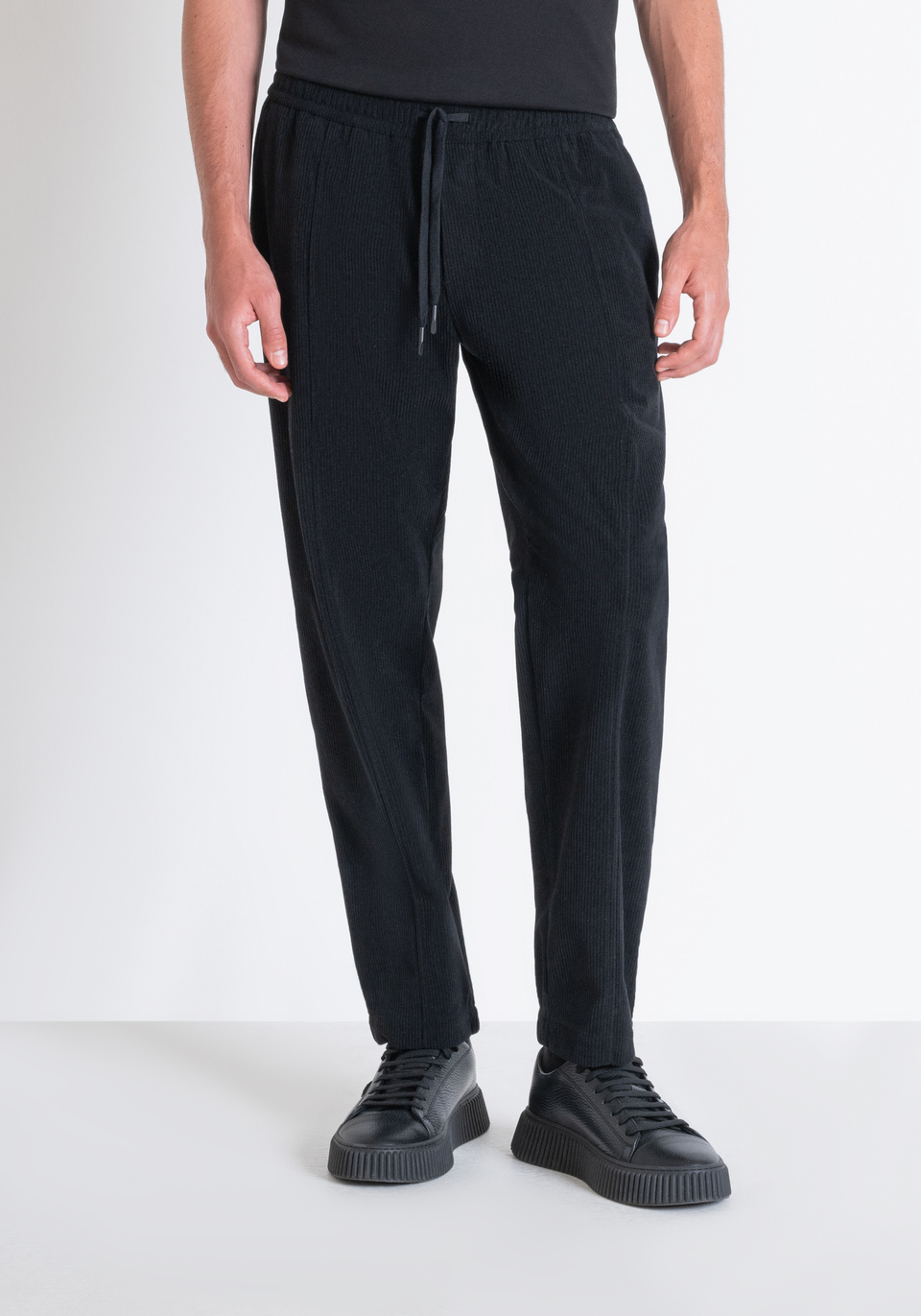REGULAR FIT WORKED CORDUROY TROUSERS - Antony Morato Online Shop