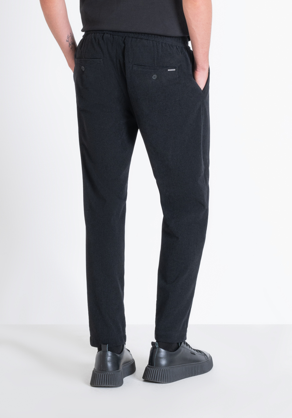 REGULAR FIT WORKED CORDUROY TROUSERS - Antony Morato Online Shop