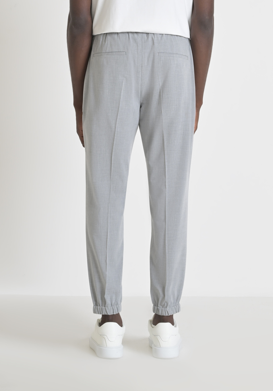 "NATE" REGULAR FIT TROUSERS IN ELASTIC VISCOSE BLEND - Antony Morato Online Shop