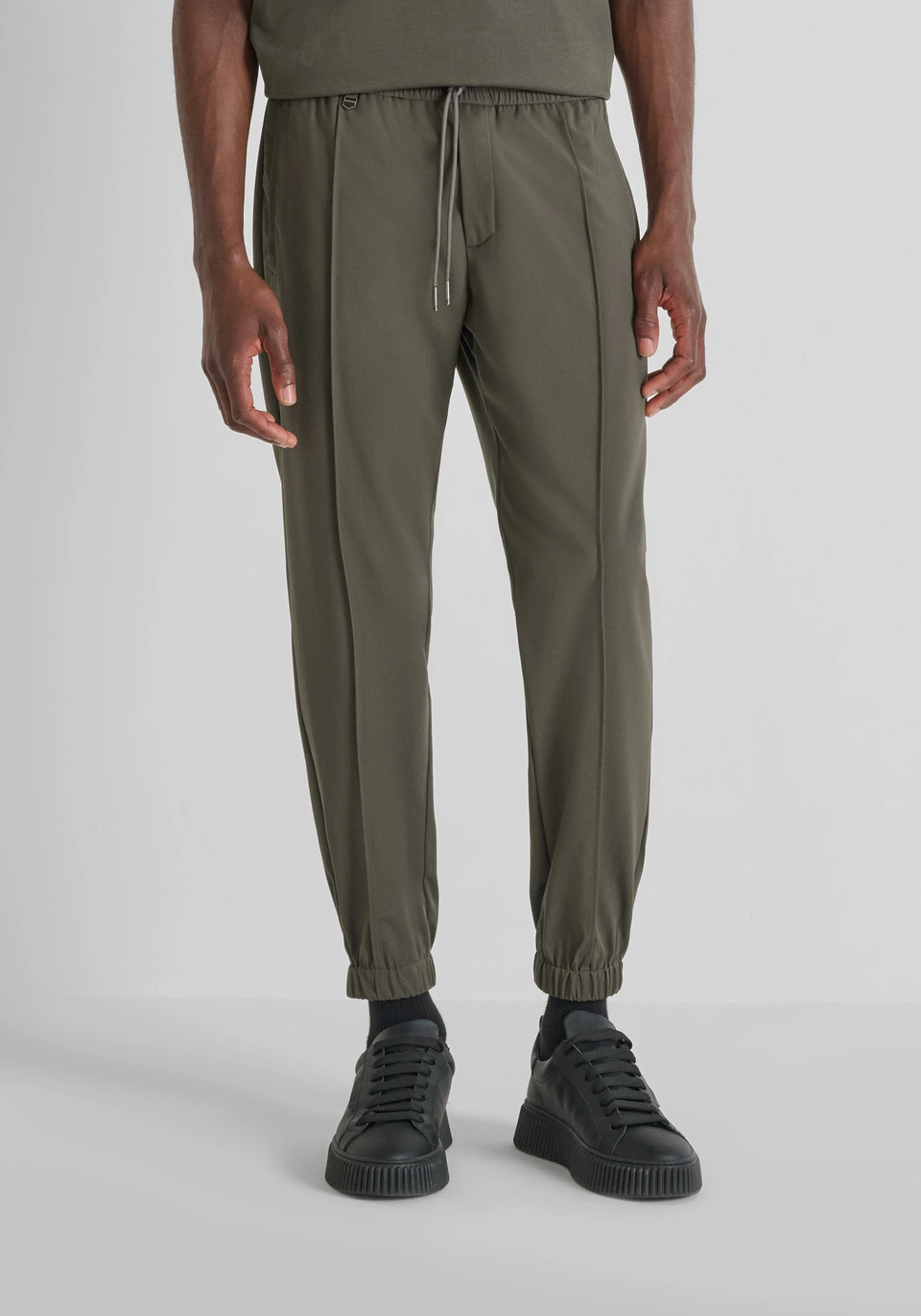 REGULAR FIT "NATE" TROUSERS IN STRETCH VISCOSE BLEND - Antony Morato Online Shop