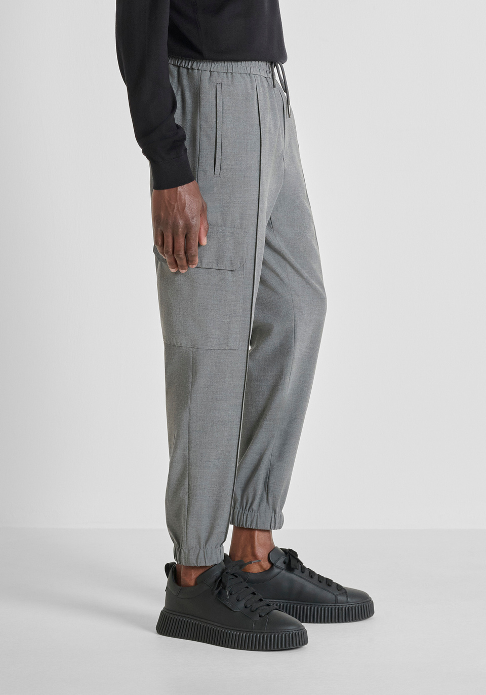 REGULAR FIT "EDWARD" TROUSERS IN STRETCH VISCOSE - Antony Morato Online Shop