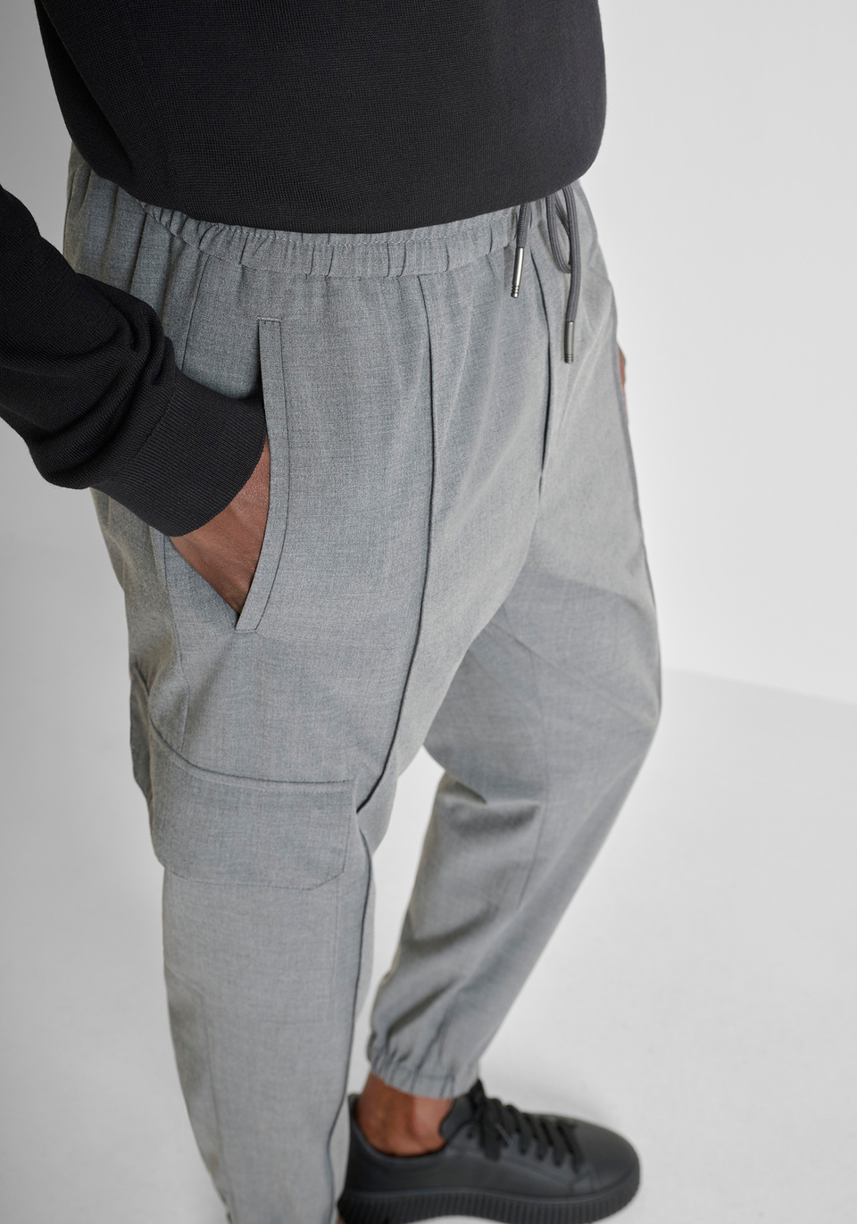 REGULAR FIT "EDWARD" TROUSERS IN STRETCH VISCOSE - Antony Morato Online Shop