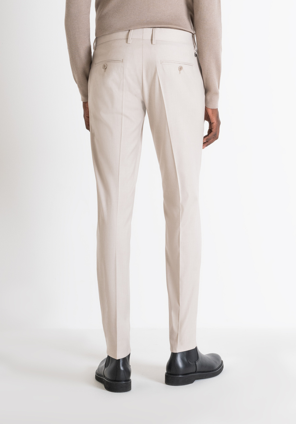 SLIM FIT "BONNIE" TROUSERS IN ELASTIC VISCOSE - Antony Morato Online Shop