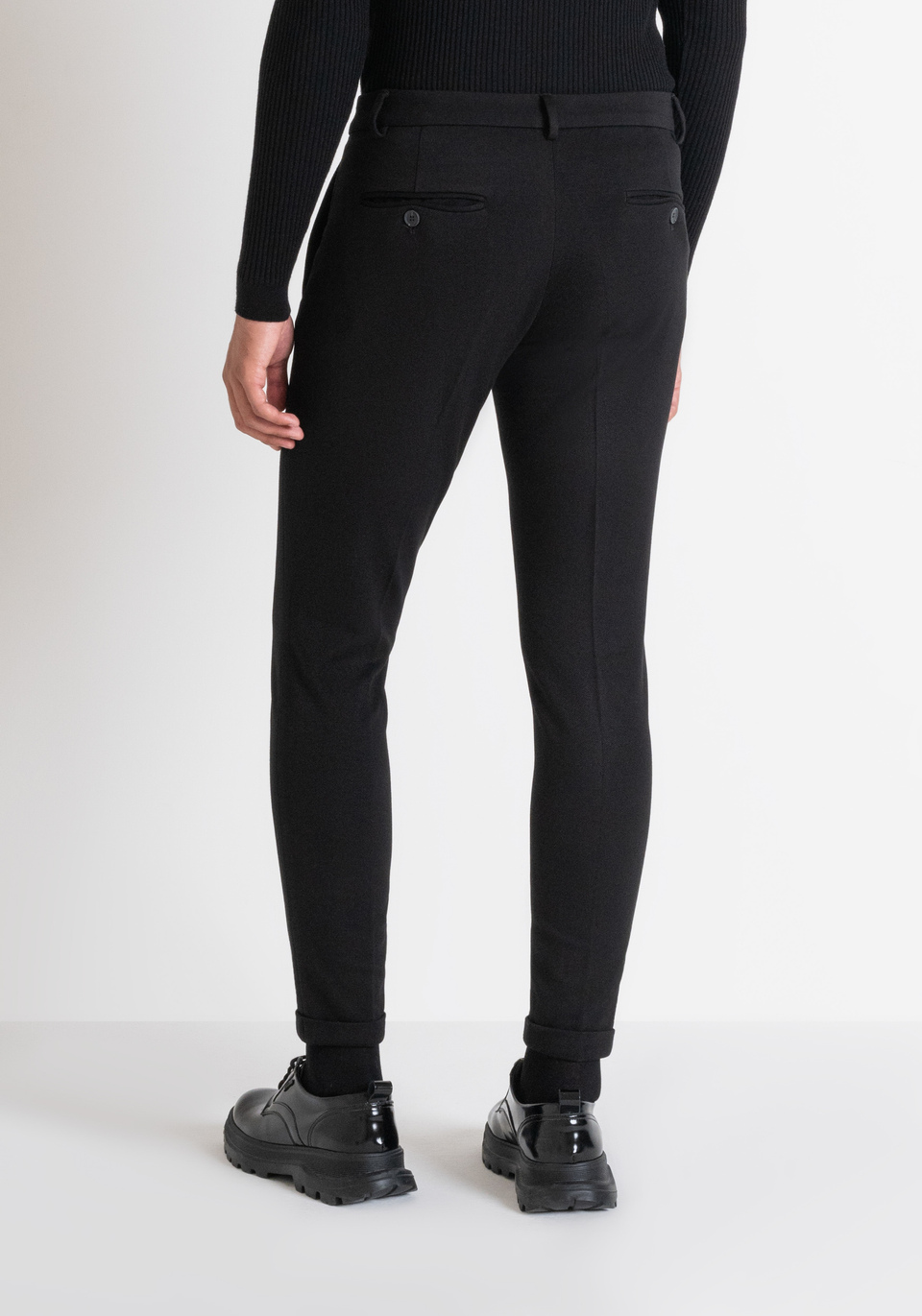 SUPER SKINNY FIT "ASHE" TROUSERS IN VISCOSE BLEND - Antony Morato Online Shop