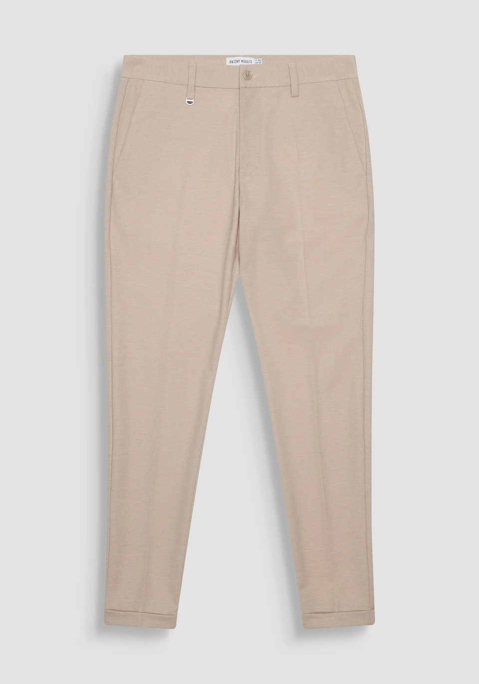 "ASHE" SUPER SKINNY FIT STRETCH PIQUE TROUSERS - Antony Morato Online Shop
