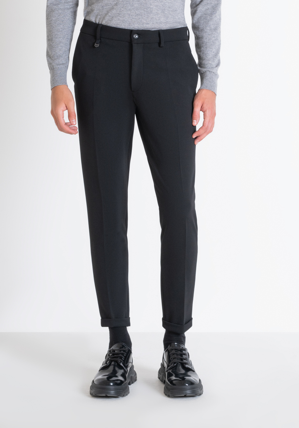 HOSE „ASHE“ SUPER SKINNY FIT MIKRO-MUSTER GESTREIFT - Antony Morato Online Shop