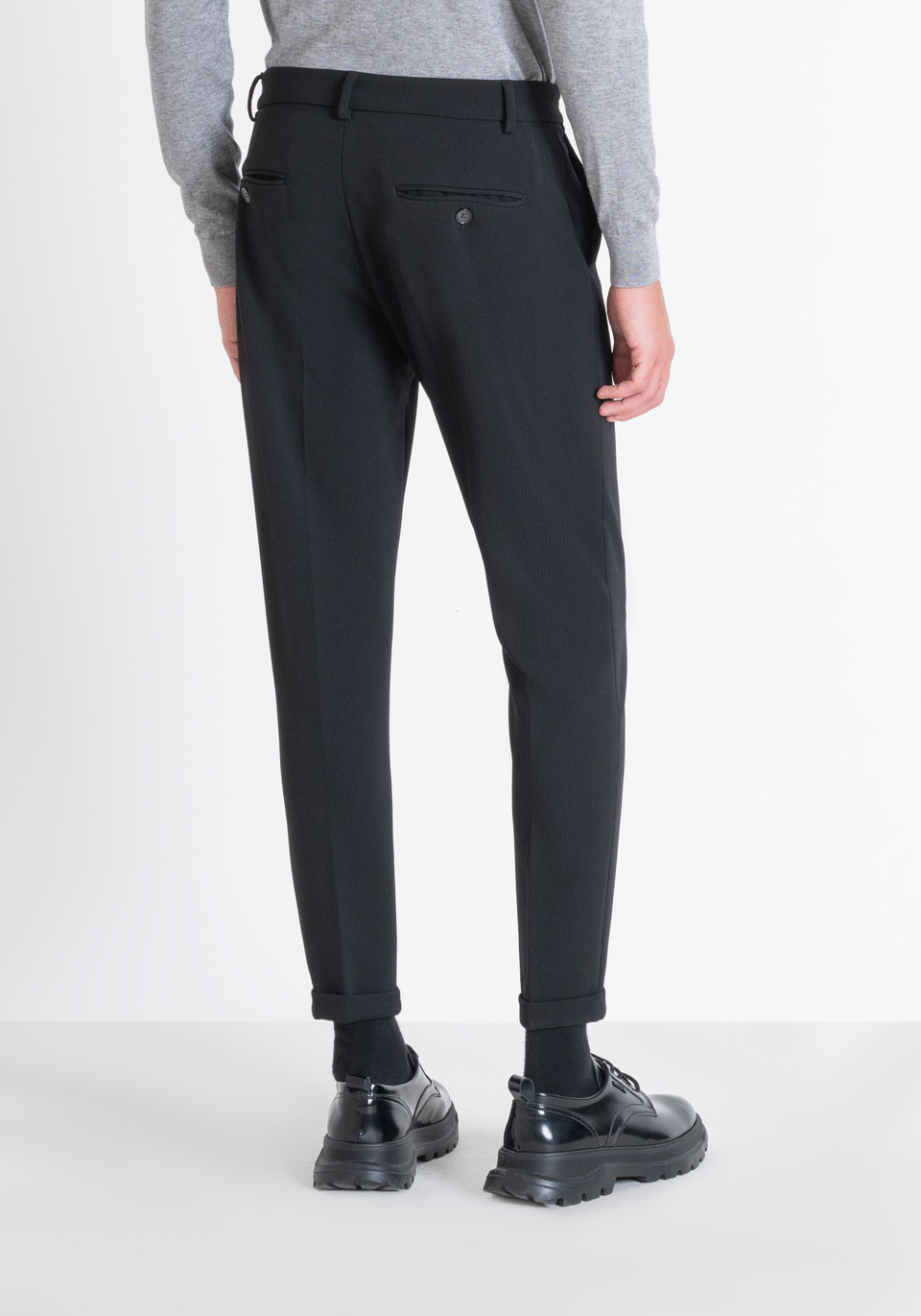 HOSE „ASHE“ SUPER SKINNY FIT MIKRO-MUSTER GESTREIFT - Antony Morato Online Shop