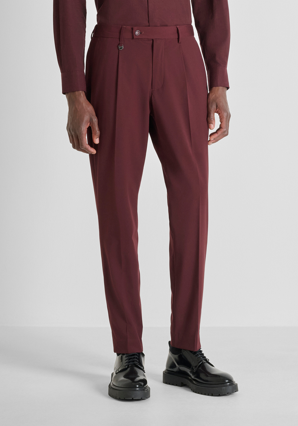 REGULAR FIT TROUSERS "LUIS" STRETCH VISCOSE BLEND - Antony Morato Online Shop