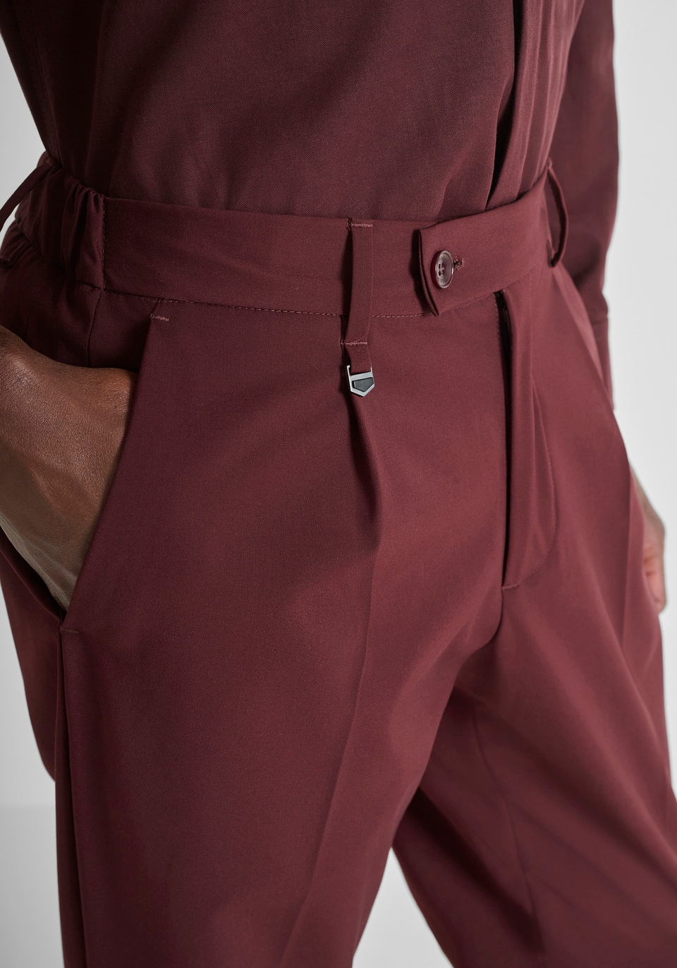 REGULAR FIT TROUSERS "LUIS" STRETCH VISCOSE BLEND - Antony Morato Online Shop