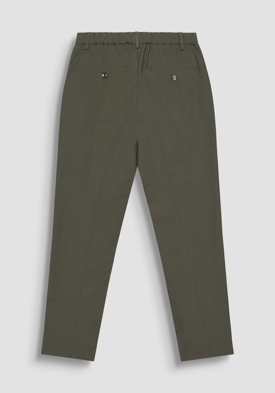 REGULAR- FIT "LUIS" GREEN TROUSERS IN WOOL BLEND - Antony Morato Online Shop