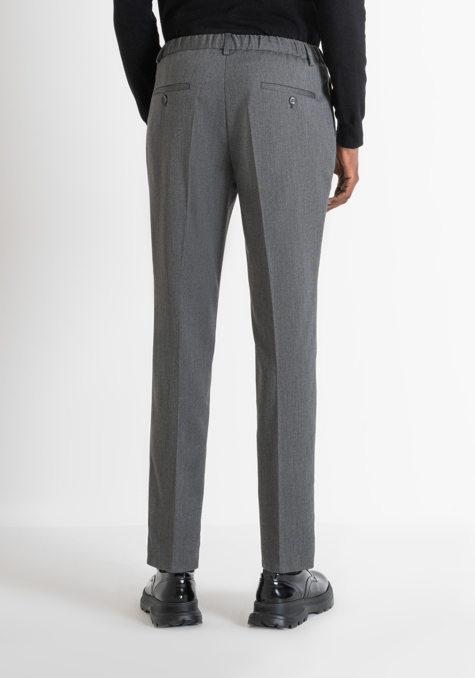 PANTALONI REGULAR FIT “LUIS” IN VISCOSA ELASTICA CON PATTERN - Antony Morato Online Shop