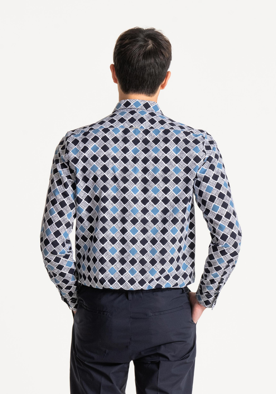 SHIRT IN SOFT-TOUCH FABRIC WITH A CHECK PATTERN - Antony Morato Online Shop