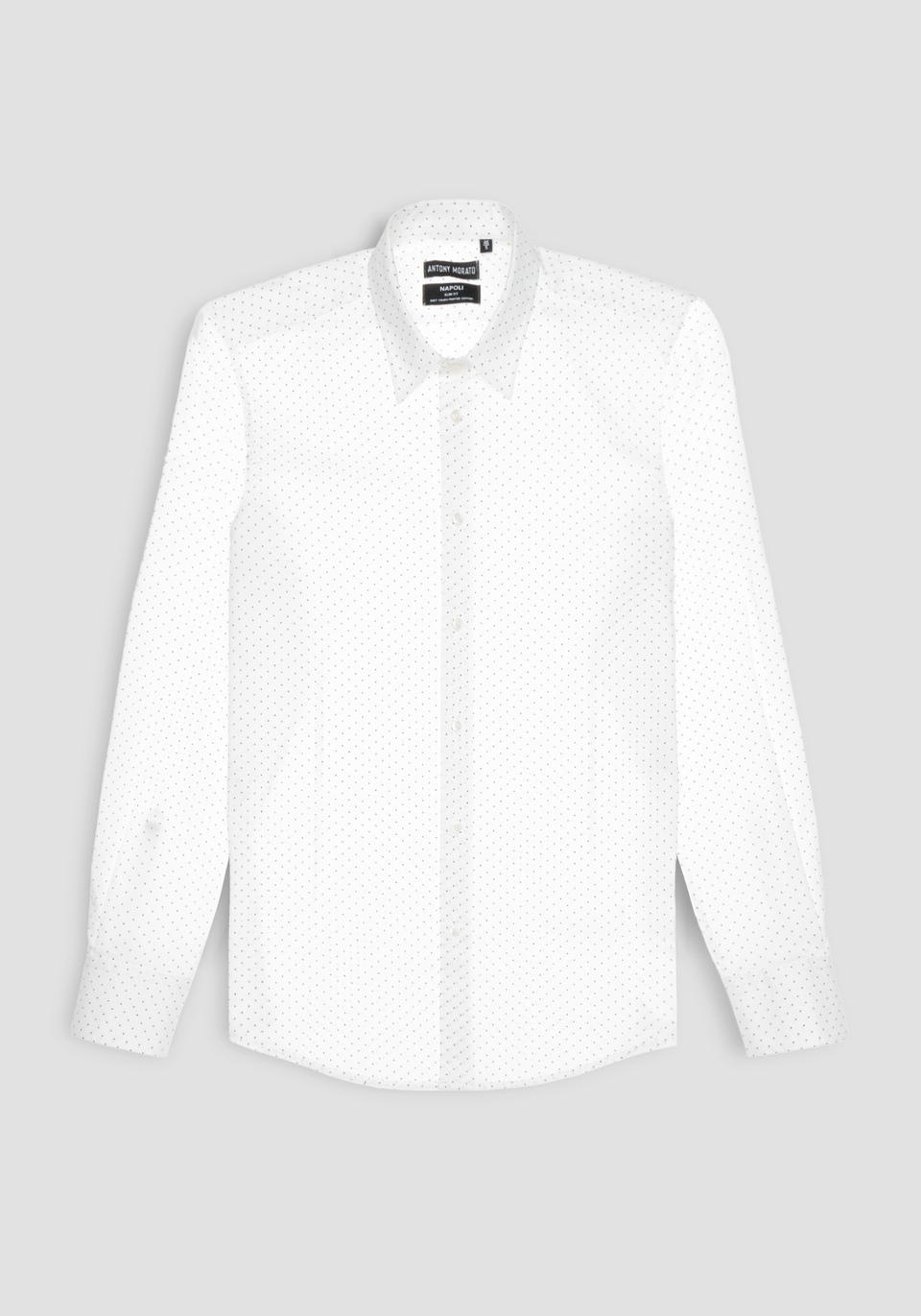 NAPOLI SLIM FIT SHIRT IN PURE SOFT TOUCH COTTON WITH ALL-OVER MICROPRINT - Antony Morato Online Shop
