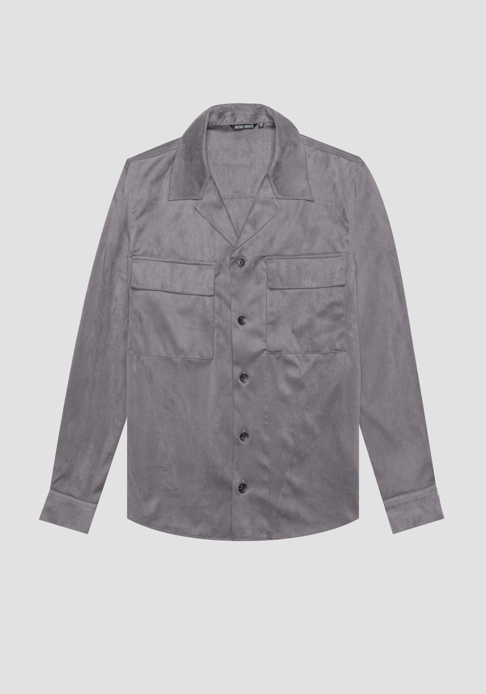 STRAIGHT FIT REGULAR SHIRT IN SUEDE EFFECT STRETCH FABRIC - Antony Morato Online Shop
