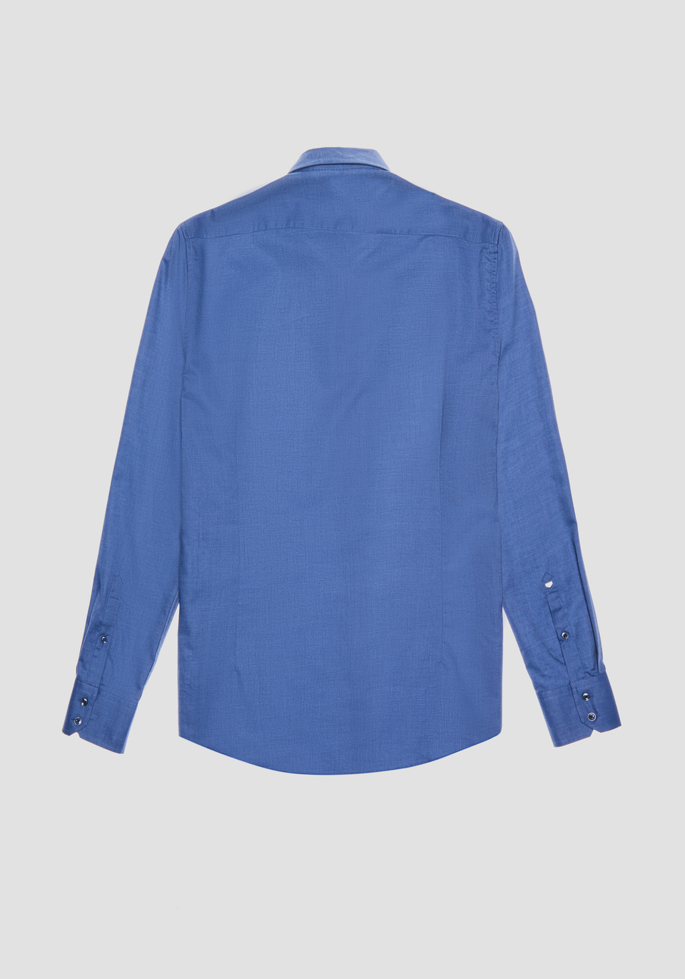 "NAPOLI" SLIM-FIT SHIRT IN EASY-IRON PURE COTTON WITH DENIM EFFECT - Antony Morato Online Shop