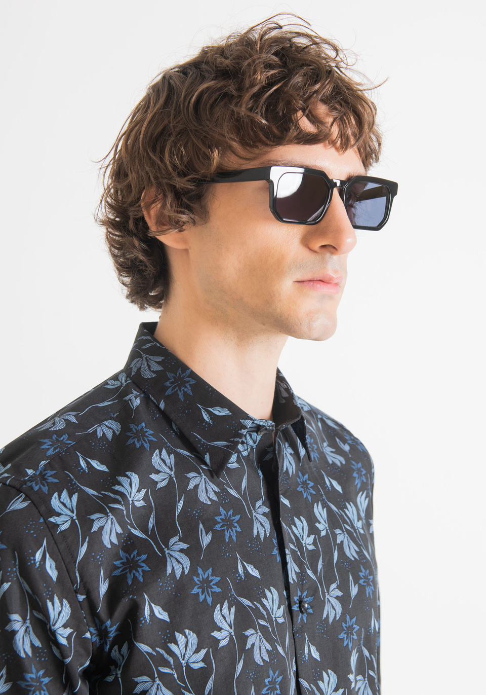 HEMD SLIM FIT „NAPOLI“ AUS REINER SOFT-TOUCH-BAUMWOLLE MIT ALL-OVER-BLUMENPRINT - Antony Morato Online Shop