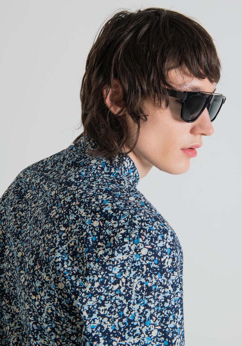 CHEMISE SLIM FIT « SEUL » EN COTON SOFT TOUCH AVEC MICRO-MOTIF - Antony Morato Online Shop