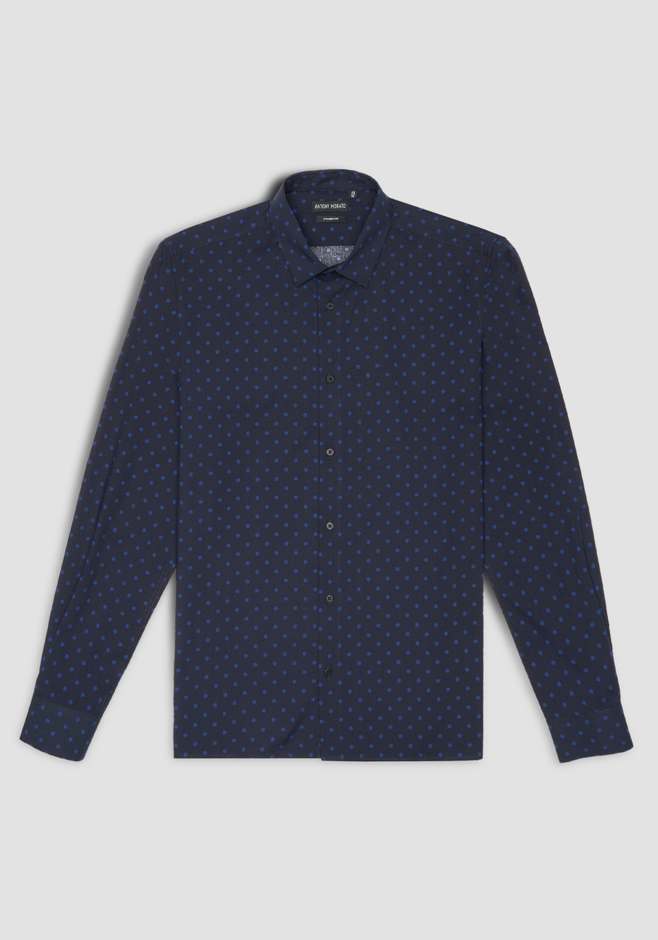 STRAIGHT FIT SHIRT IN COTTON BLEND WITH POLKA DOT PRINT - Antony Morato Online Shop