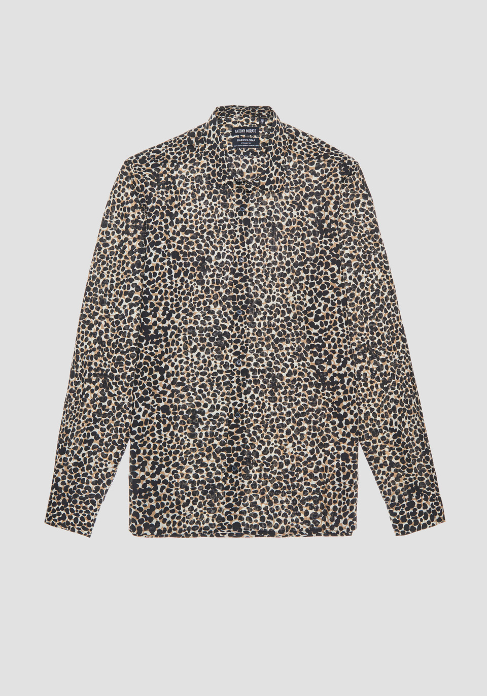 STRAIGHT-FIT SHIRT IN PURE COTTON WITH ANIMAL PRINT - Antony Morato Online Shop