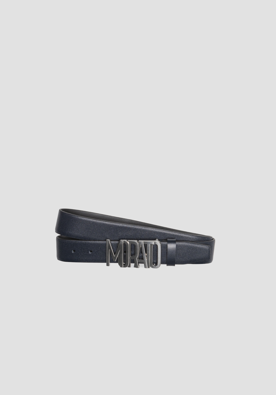 PURE LEATHER BELT WITH "MORATO" LETTERING BUCKLE - Antony Morato Online Shop