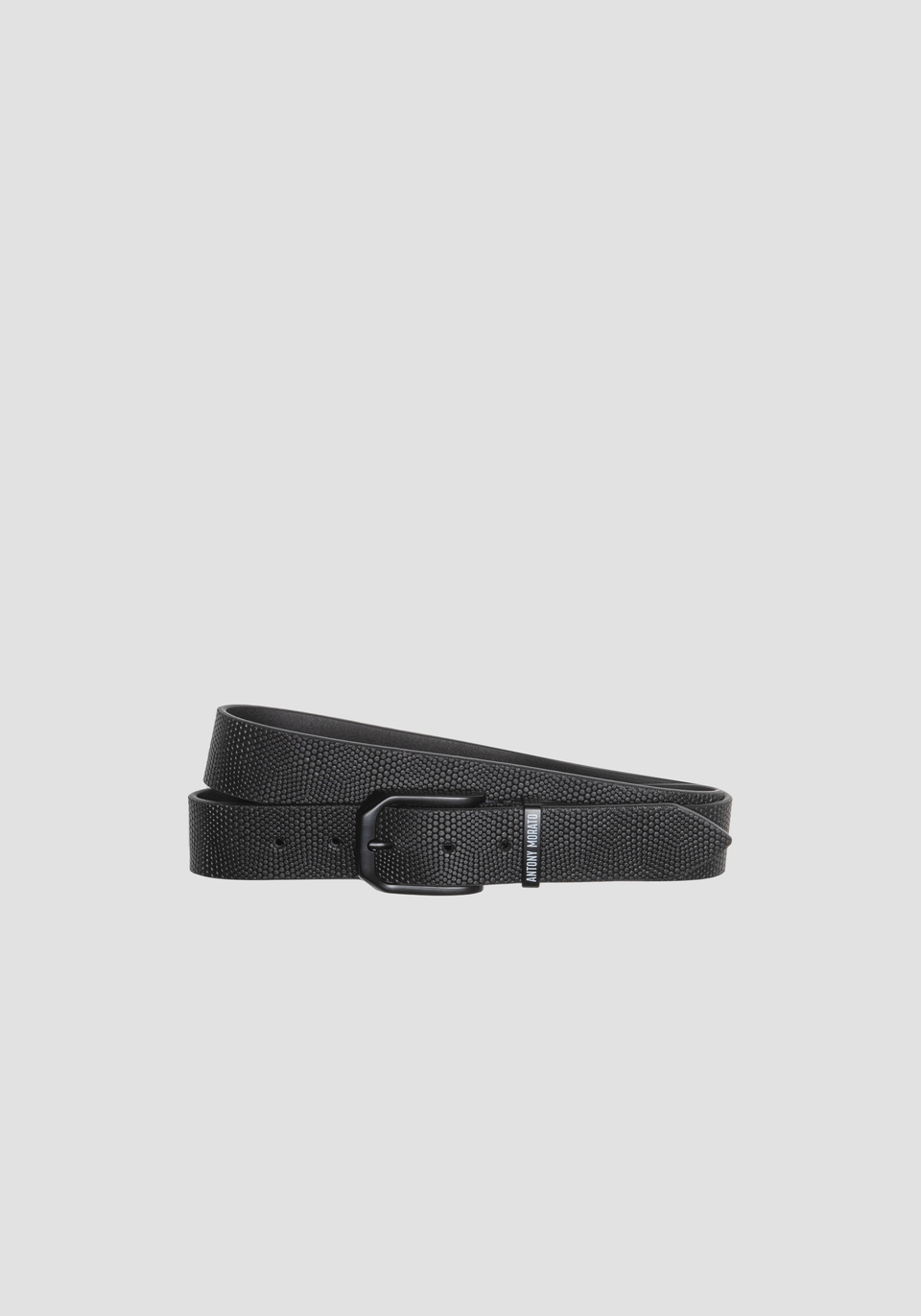 REAL LEATHER BELT WITH POLISHED BUCKLE - Antony Morato Online Shop