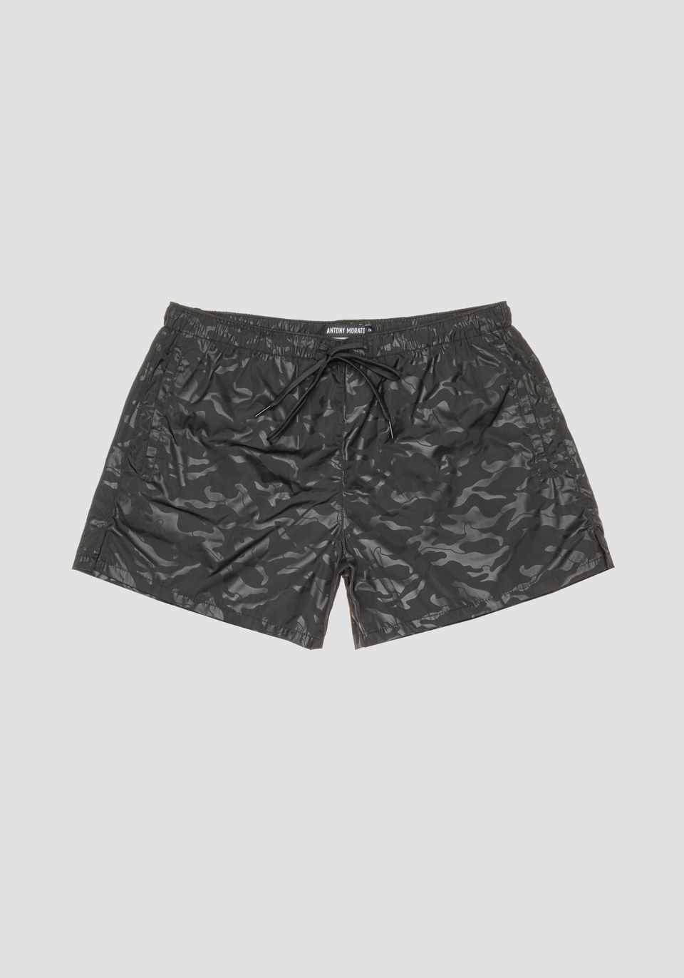 SLIM-FIT SWIMMING TRUNKS WITH TONE-ON-TONE CAMOUFLAGE PRINT - Antony Morato Online Shop