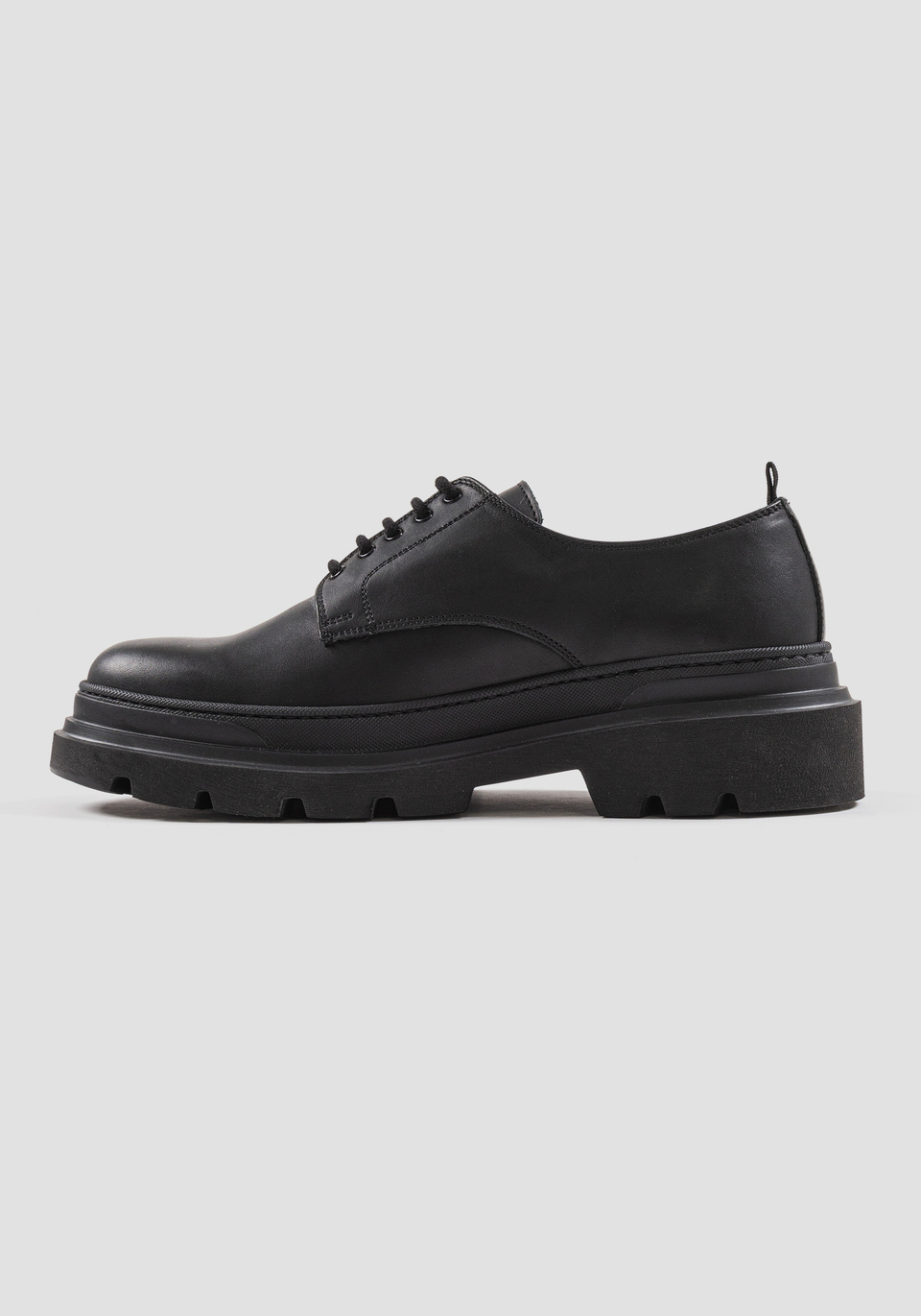 "YUKON" LEATHER DERBY SHOES WITH LUG SOLES - Antony Morato Online Shop
