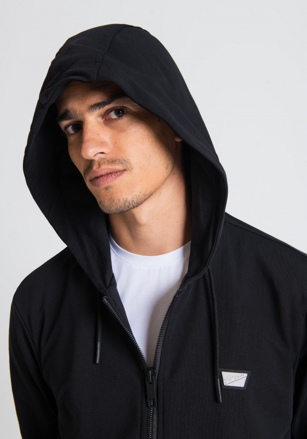 HOODED SWEATSHIRT IN SOFT STRETCH COTTON - Antony Morato Online Shop