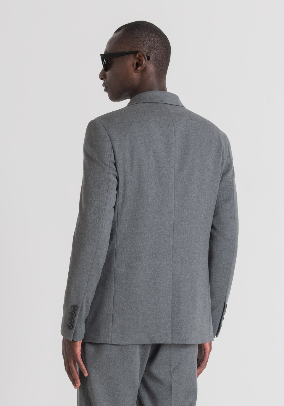 "ROGER" REGULAR-FIT DOUBLE-BREASTED JACKET IN TWILL - Antony Morato Online Shop