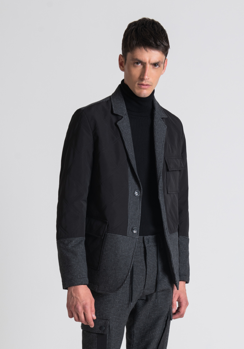 "DIANA" REGULAR FIT JACKET WITH WOOL PATCH - Antony Morato Online Shop