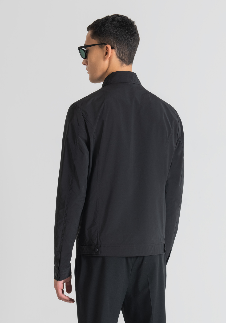 SLIM FIT JACKET IN TECHNICAL FABRIC WITH SHIRT COLLAR - Antony Morato Online Shop
